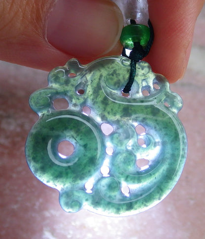 Certified Hand Carved Natural Grade A Jade jadeite Ring and Pendant