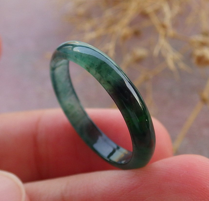 Certified Hand Carved Natural Grade A Jade jadeite Ring and Pendant