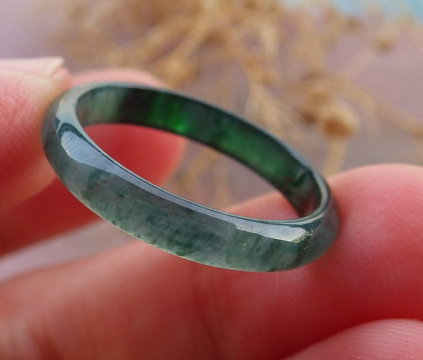 Certified Hand Carved Natural Grade A Jade jadeite Ring and Pendant