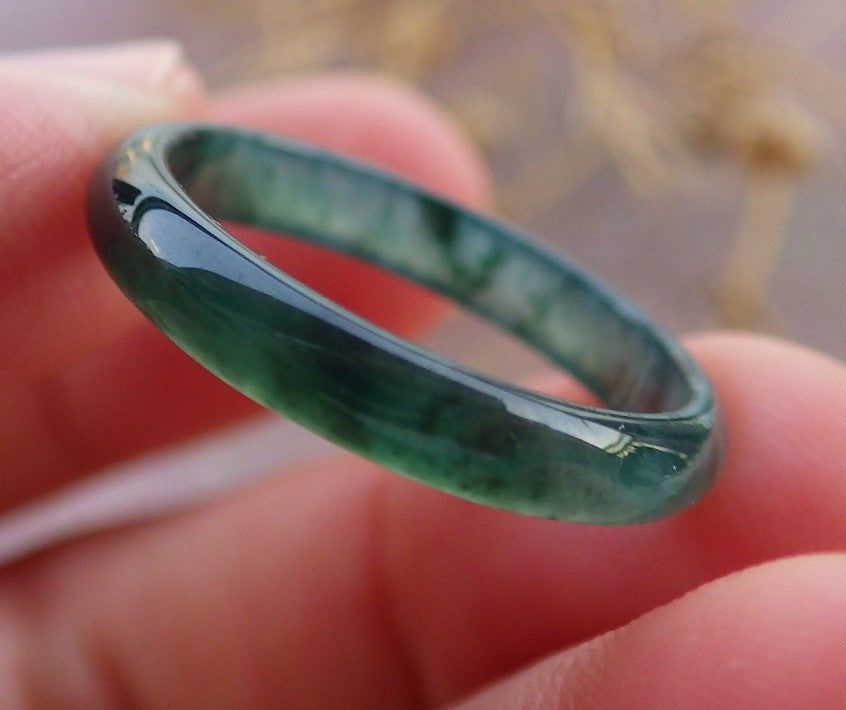 Certified Hand Carved Natural Grade A Jade jadeite Ring and Pendant