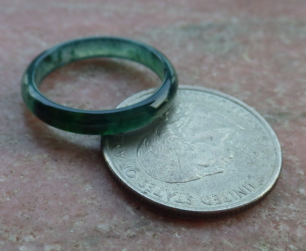 Certified Hand Carved Natural Grade A Jade jadeite Ring and Pendant