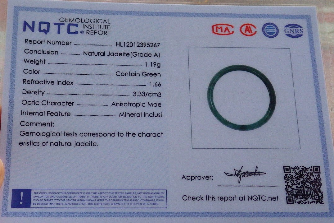 Certified Hand Carved Natural Grade A Jade jadeite Ring and Pendant