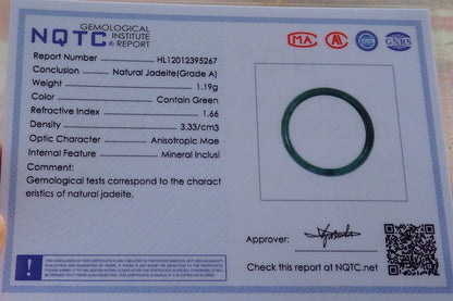Certified Hand Carved Natural Grade A Jade jadeite Ring and Pendant