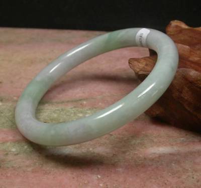 Certified Hand Carved Lavender Green 100% Natural Myanmar Burma A Jade Jadeite Circle Round Bangle Bracelet 61mm