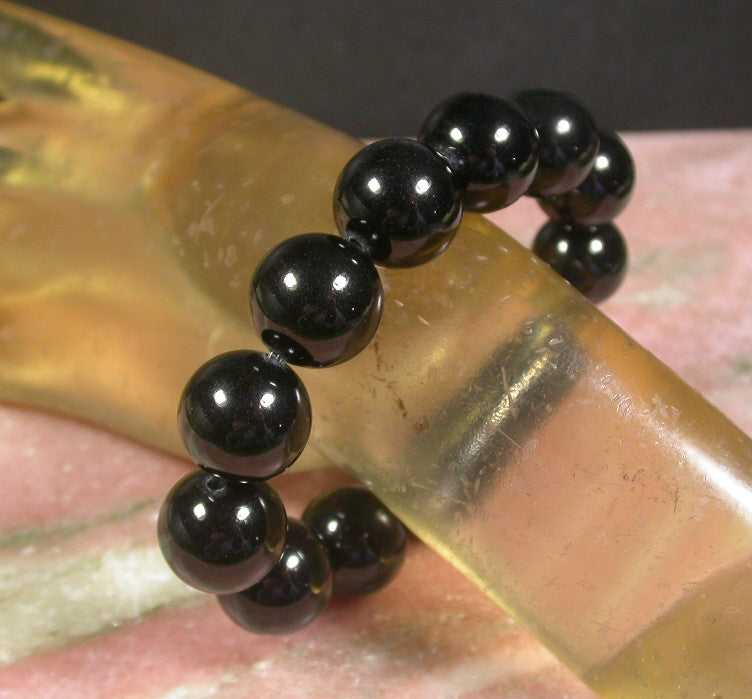 Certified Natural Black Burma A JADE Jadeite Bead Beads Bangle Bracelet 17mm