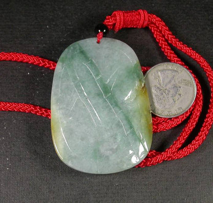 Certified Hand Carved 100% Natural Myanmar Burma A Jade Jadeite Dragon Eagle Fish Ruyi Pendant Necklace