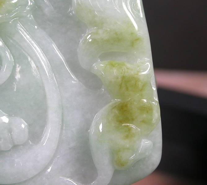 Certified Hand Carved Green Yellow Myanmar Burma A Jade jadeite Dragon Mouse Pendant Necklace