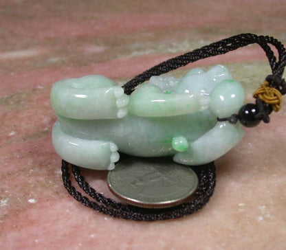 Certified Hand Carved Green Burma 100% Natural Myanmar Burma A Jade jadeite Zodiac Dog Pendant Necklace