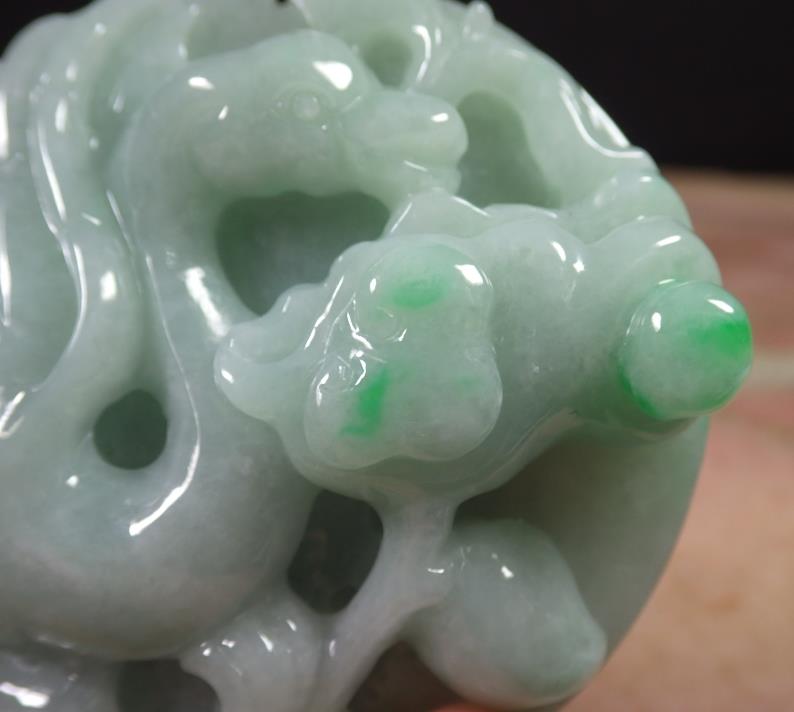 Certified Hand Carved Green Natural Burma A JADE Jadeite 10 PCS