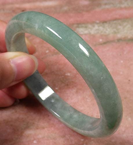 Certified Hand Carved Green 100% Natural Myanmar Burma A Jade Jadeite Bangle Bracelet 59mm