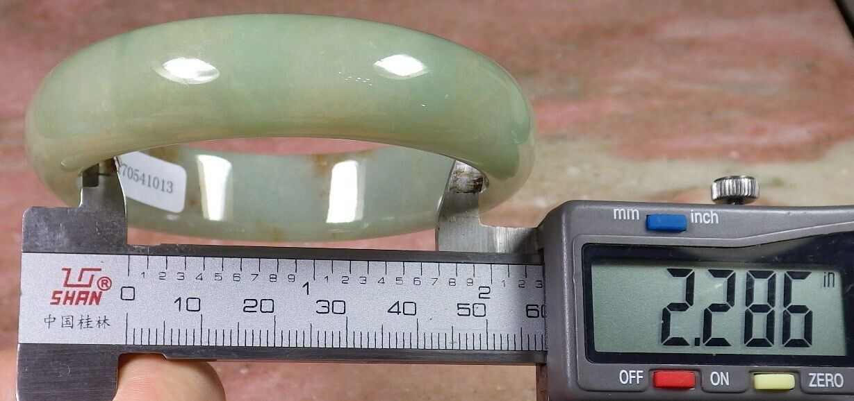 Certified Hand Carved Yellow Green 100% Natural Myanmar Burma Grade A JADE Jadeite Bangle Bracelet 58mm