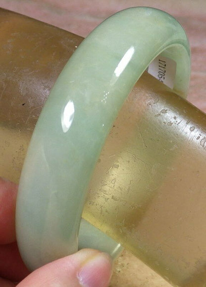 Certified Hand Carved Yellow Green 100% Natural Myanmar Burma Grade A JADE Jadeite Bangle Bracelet 58mm