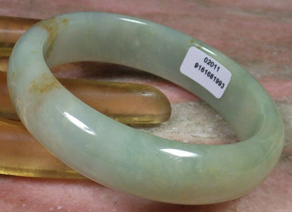 Certified Hand Carved Yellow Green 100% Natural Myanmar Burma Grade A JADE Jadeite Bangle Bracelet 58mm