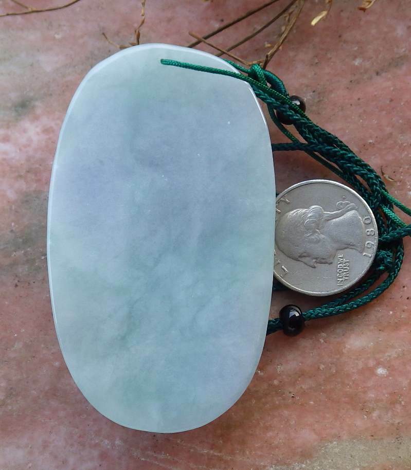 Certified Hand Carved Green Lavender Natural Myanmar Burma Grade A Jade jadeite Dragon Ruyi Pendant Necklace