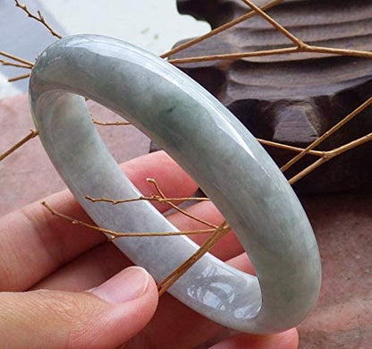 Certified Hand Carved Green Myanmar Burma 100% Natural Grade A JADE Jadeite Bangle Bracelet 58mm