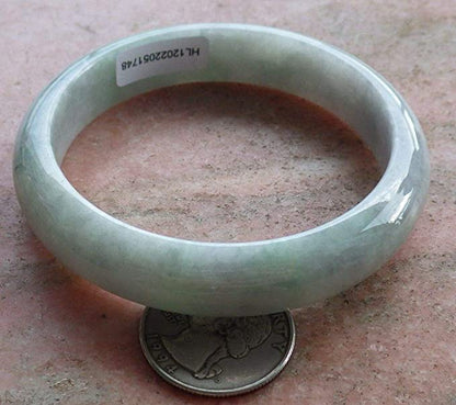 Certified Hand Carved Green Myanmar Burma 100% Natural Grade A JADE Jadeite Bangle Bracelet 58mm