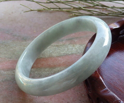 Certified Hand Carved Green Myanmar Burma 100% Natural Grade A JADE Jadeite Bangle Bracelet 58mm