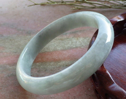 Certified Hand Carved Green Myanmar Burma 100% Natural Grade A JADE Jadeite Bangle Bracelet 58mm