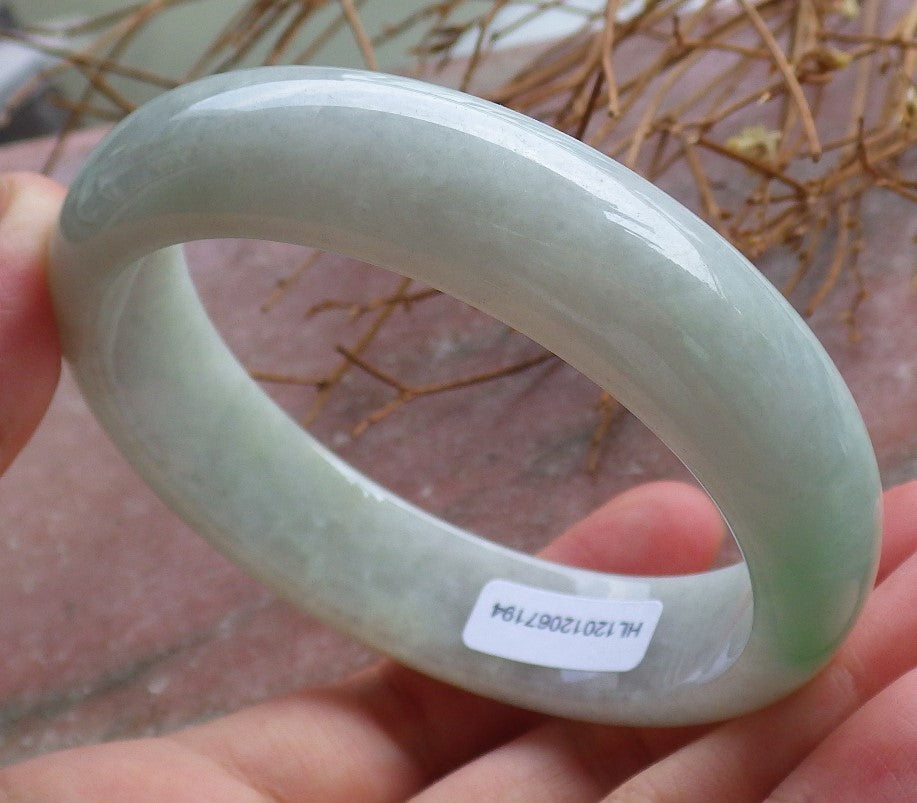 Certified Hand Carved Green Natural Burma 100% Natural A JADE Jadeite Circle Bangle Bracelet 60mm