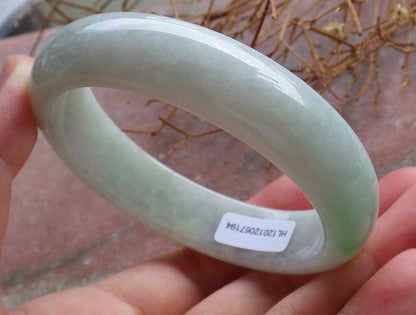 Certified Hand Carved Green Natural Burma 100% Natural A JADE Jadeite Circle Bangle Bracelet 60mm