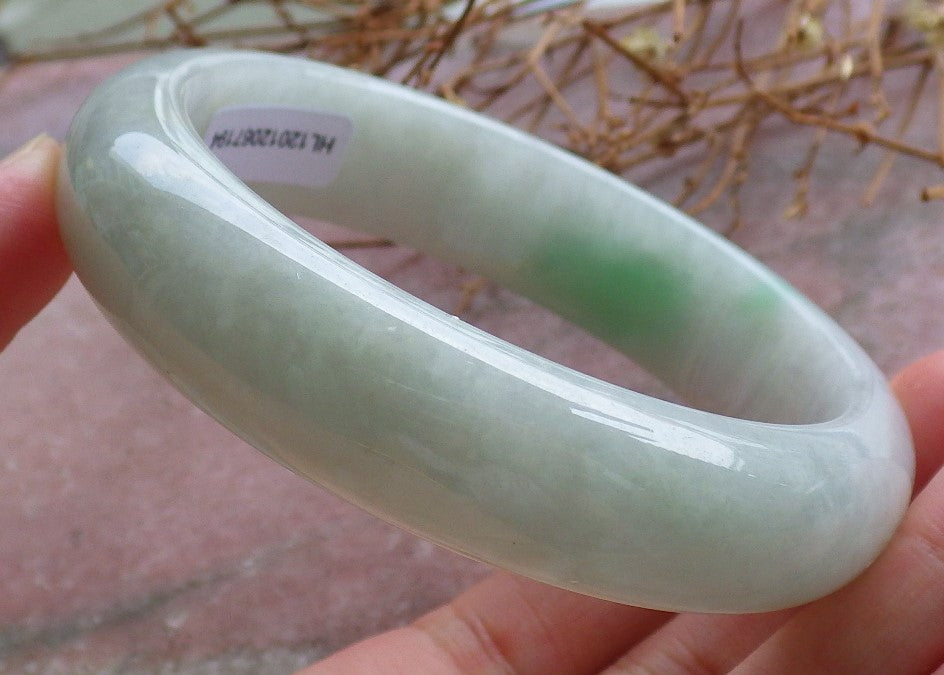 Certified Hand Carved Green Natural Burma 100% Natural A JADE Jadeite Circle Bangle Bracelet 60mm