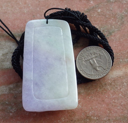 Certified Hand Carved Lavender Myanmar Burma Natural A Jade jadeite Dragon Bead Pendant Necklace