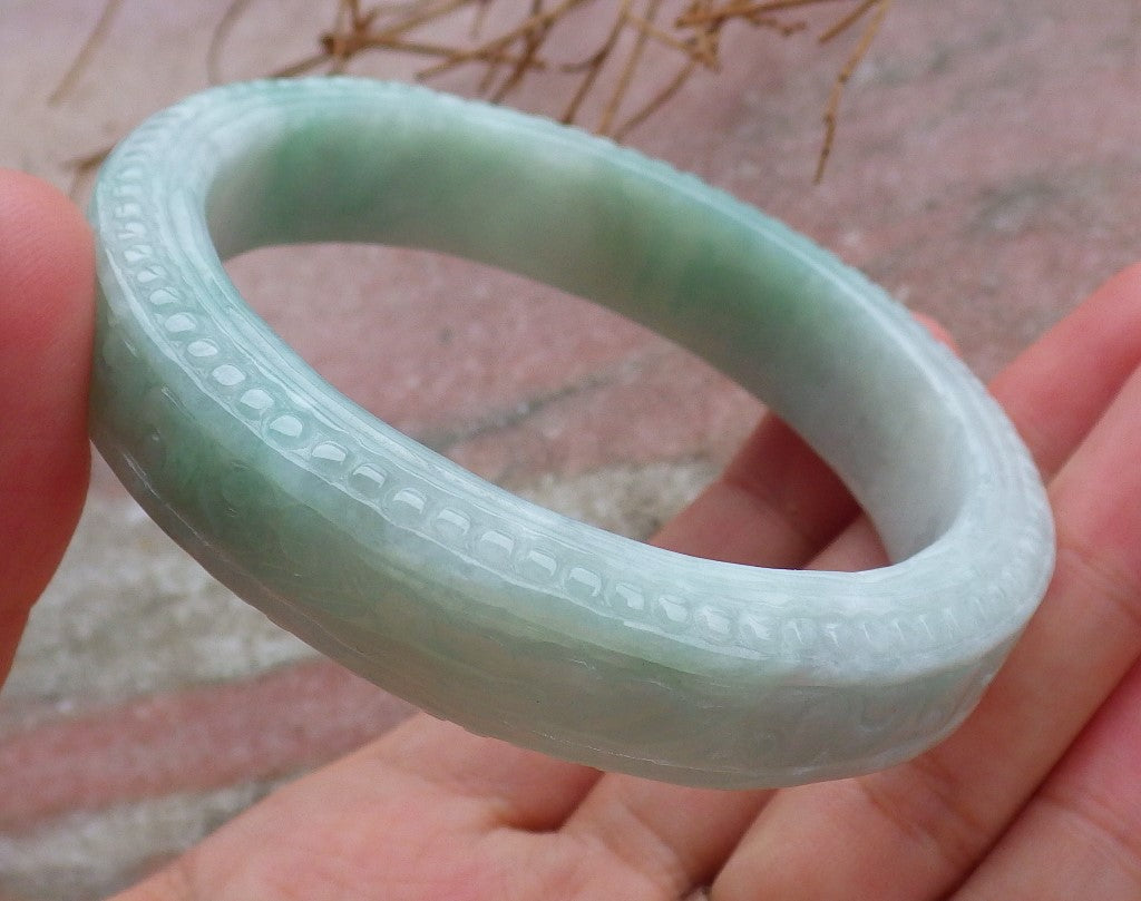 Certified Hand Carved Green Natural Burma A JADE Jadeite 10 PCS