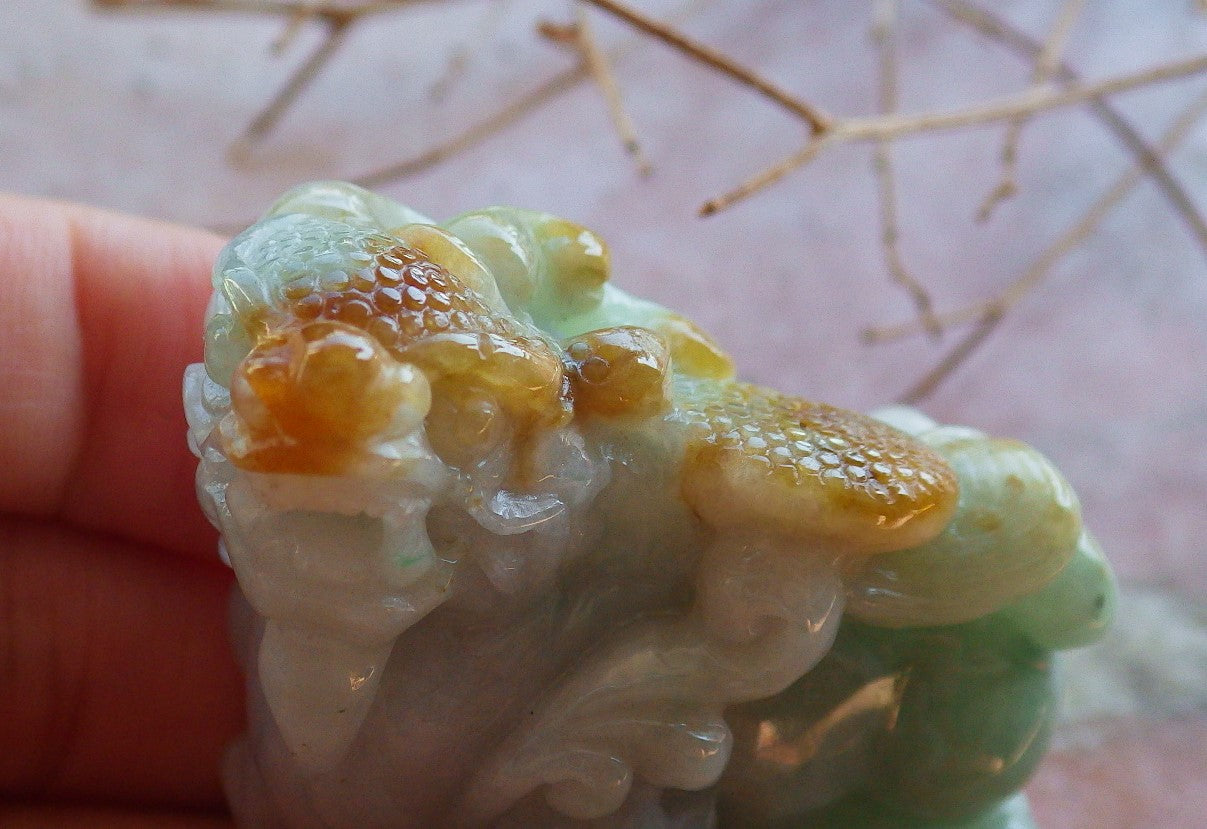 Certified Hand Carved Green Natural Myanmar Burma Grade A Jade jadeite Dragon Pi Xiu Display with Wood Stand