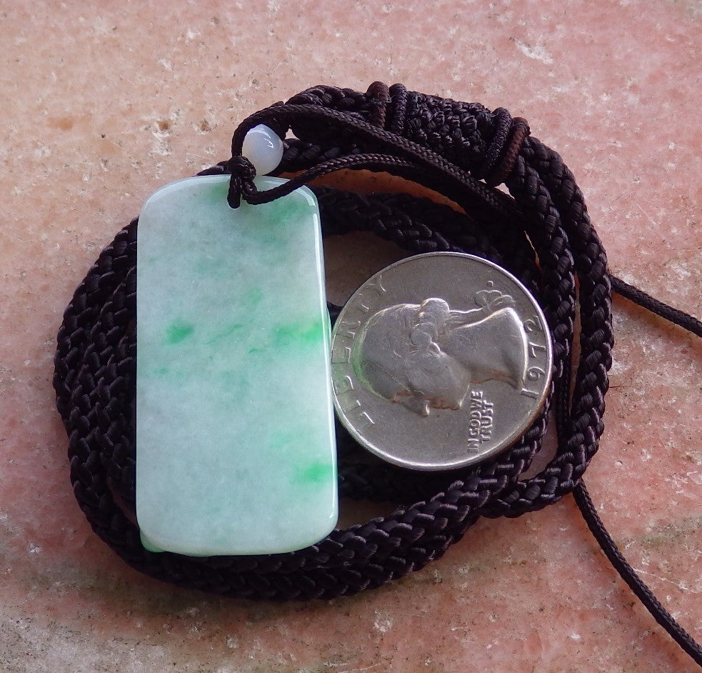 Certified Hand Carved Green Natural Myanmar Burma A Jade Jadeite Rose Flower Pendant Necklace