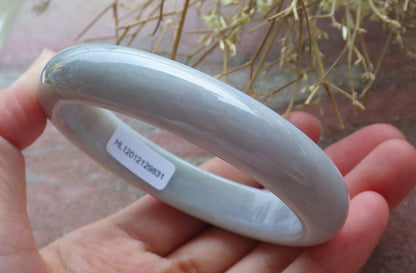 Certified Hand Carved Green 100% Natural Myanmar Burma Grade A JADE Jadeite Circle Bangle Bracelet 58mm