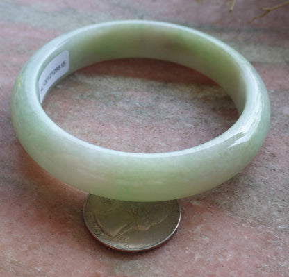 Certified Hand Carved Green 100% Natural Myanmar Burma Grade A JADE Jadeite Circle Bangle Bracelet 58mm