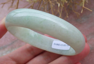 Certified Hand Carved Green 100% Natural Myanmar Burma A JADE Jadeite Goose Egg Oval Bangle Bracelet 55 mm X 50 mm