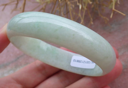 Certified Hand Carved Green 100% Natural Myanmar Burma A JADE Jadeite Goose Egg Oval Bangle Bracelet 55mm X 50mm