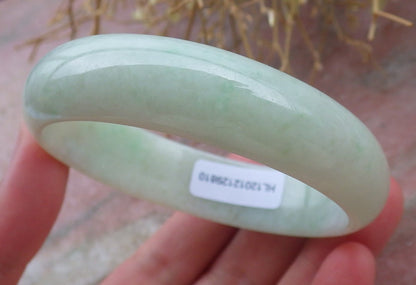 Certified Hand Carved Green 100% Natural Myanmar Burma A JADE Jadeite Goose Egg Oval Bangle Bracelet 55mm X 50mm