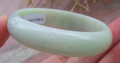 Certified Hand Carved Green 100% Natural Myanmar Burma A JADE Jadeite Goose Egg Oval Bangle Bracelet 55mm X 50mm