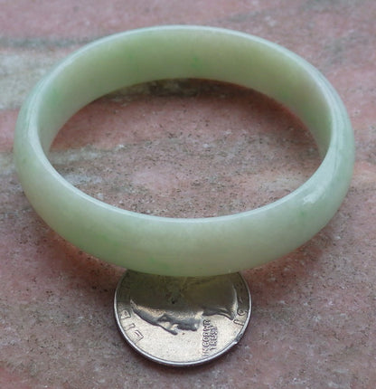 Certified Hand Carved Green 100% Natural Myanmar Burma A JADE Jadeite Goose Egg Oval Bangle Bracelet 55mm X 50mm