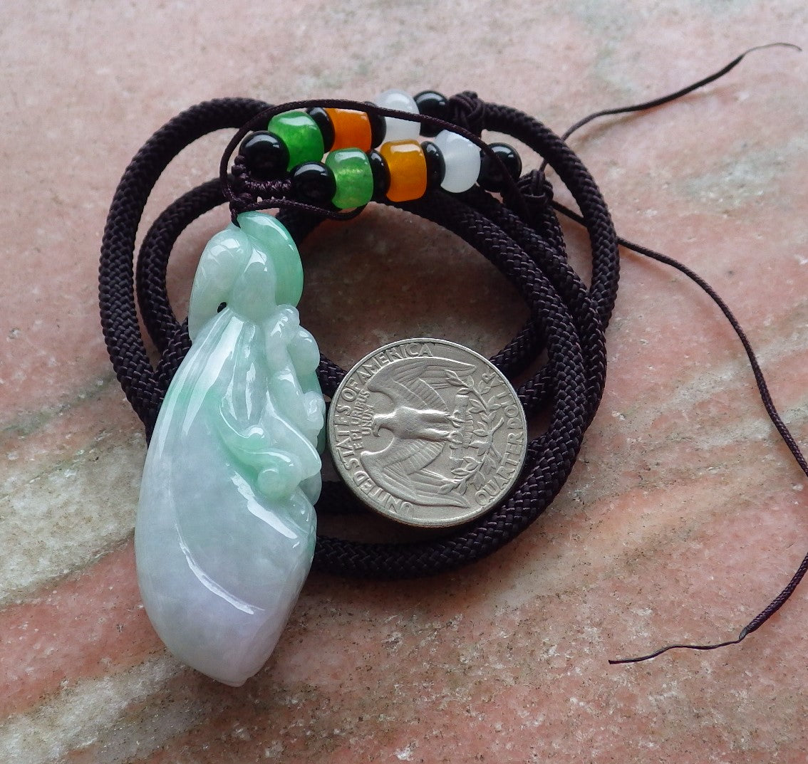 Certified Hand Carved Myanmar Burma Natural A Jade jadeite Frog Toad Lucky Amulet Pendant Necklace