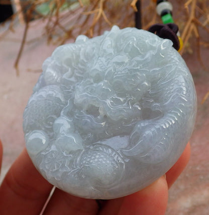 Certified Hand Carved Green Natural Burma A Jade Jadeite 3 pcs