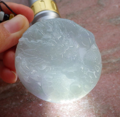 Certified Hand Carved Green Natural Burma A Jade Jadeite 3 pcs