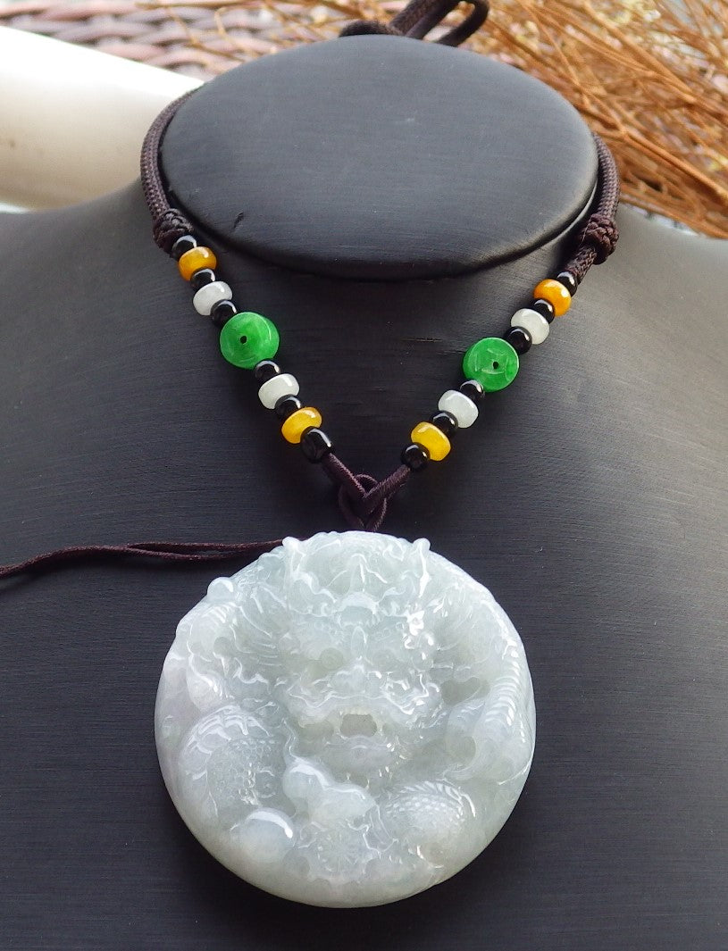Certified Hand Carved Green Natural Burma A Jade Jadeite 3 pcs