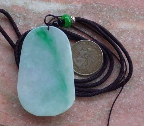 Certified Hand Carved Green 100% Natural Burma A Jade Jadeite Ruyi Dragon Pendant Necklace