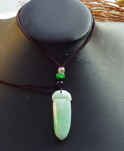 Certified Hand Carved Natural Myanmar Burma 100% A Jade jadeite Peach Pendant Necklace