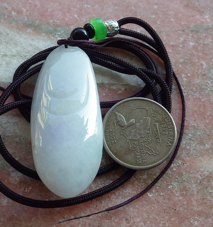 Certified Hand Carved Green Natural Myanmar Burma A Jade jadeite Happy Buddha God Pendant Necklace