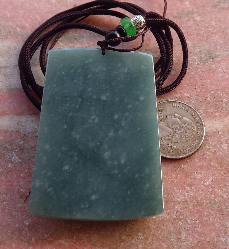 Certified Hand Carved Green Natural Myanmar Burma A Jade jadeite Dragon Bead Pendant Necklace