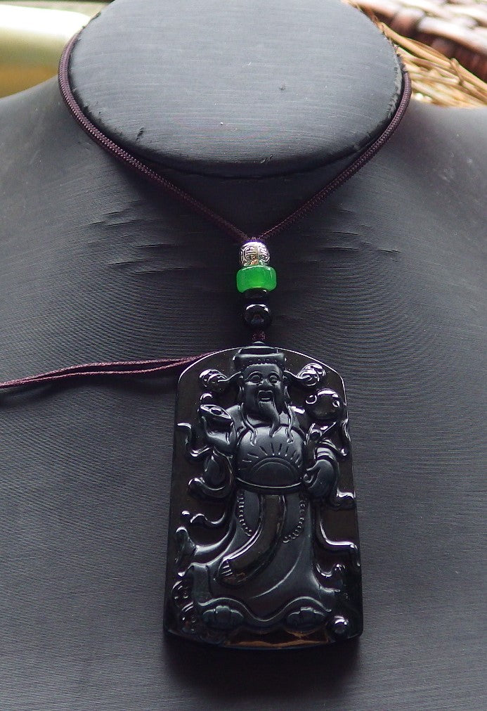 3 pcs Certified Hand Carved Green Natural A Jade Jadeite Pendant Necklace