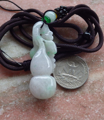 Certified Hand Carved Green Natural Myanmar Burma Grade A Jade jadeite Phoenix Bird Flower Pendant Necklace