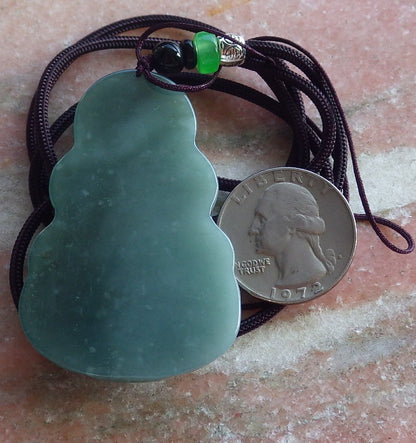 Certified Natural Hand Carved Myanmar Burma Green A Jade jadeite Guanyin Kwan Yin God Pendant Necklace