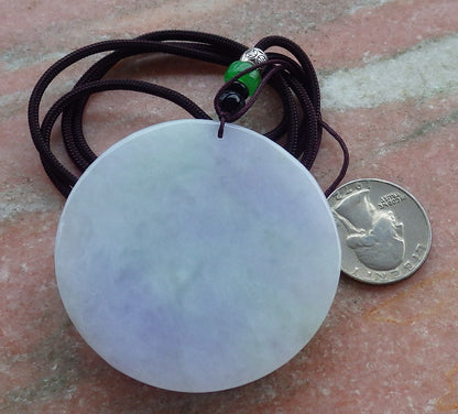 Certified Hand Carved Lavender Natural Myanmar Burma Grade A Jade jadeite Phoenix Bird Flower Pendant Necklace