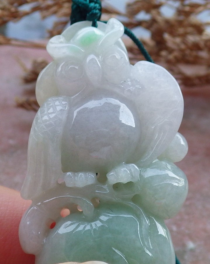 Certified Hand Carved Green Natural Burma A Jade jadeite Dragon Pi hotsell Xiu Pendant Necklace