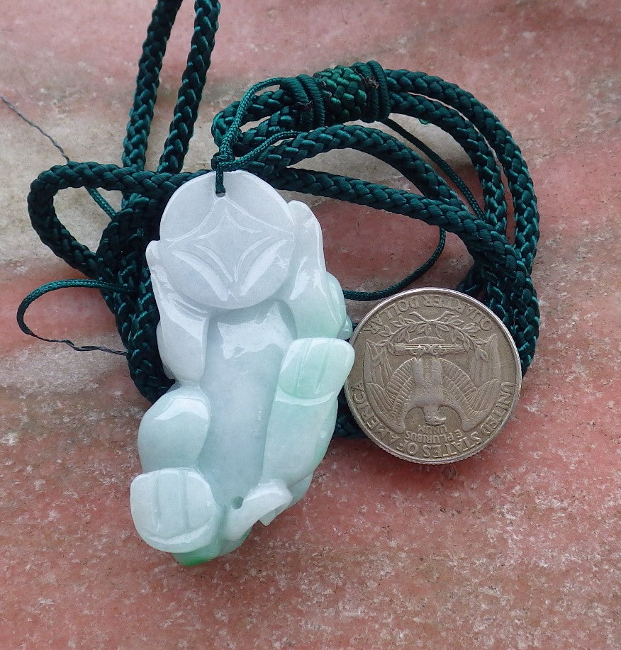 Certified Hand Carved Natural Myanmar Burma A Jade jadeite Dragon Pi Xiu Lucky Amulet Pendant Necklace